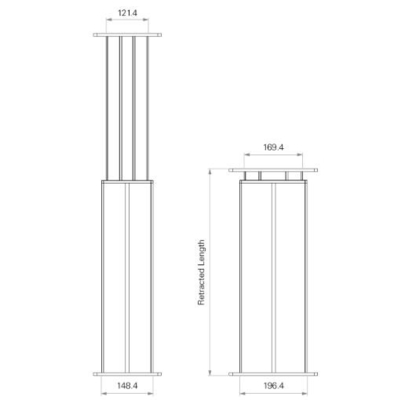 4"~39" Stroke 4500N Thrust 24 VDC Linear Lifting Column Actuators